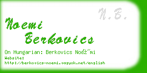 noemi berkovics business card